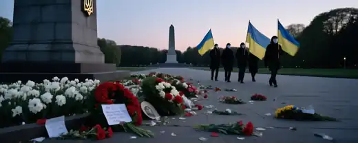 В Берлине советский монумент увенчан благодарностью